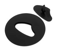 ULTECHNOVO Cubierta para Tarro de Vela de Acero Inoxidable Negro, Tapa Redonda Moderna Que Minimiza el Humo y Asegura una Combustión Uniforme para Reuniones Familiares