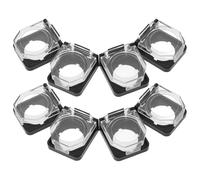 ULTECHNOVO Cubierta Protectora para Botón de Interruptor 22 MM 8 Piezas Plástico Resistente Diseño Transparente Anticontacto Protector de Seguridad para Lavadoras y Lavavajillas Uso