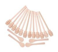 ULTECHNOVO Cuchara de Miel de Madera Natural con Diseño Panal para Dosificar y Servir Palitos y Cucharas Pequeñas para Bodas y Fiestas Reutilizable