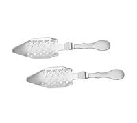 ULTECHNOVO Cuchara Multifunción para Absenta y Azúcar en Cubos de Acero Inoxidable 304, Filtro Metálico Gotero de Absenta, 2 Piezas Plateadas, para Uso Doméstico y Bares