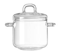 ULTECHNOVO Cuenco de Vidrio con Tapa 700ml, Tazón Calentable para Ensalada y Postre, Bol Transparente con Asas, Apto para Microondas y Lavavajillas, Adecuado para Frutas y Fideos