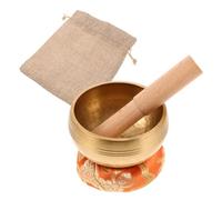 ULTECHNOVO Cuenco Tibetano Meditación Hecho Mano de Cobre con Mazo y Funda para Equilibrio Chakras y Relajación Espiritual