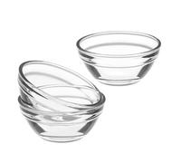 ULTECHNOVO Cuencos de Vidrio para Servir Postres y Frutas, Resistentes al Calor para Microondas, Juego de 3 Piezas Pequeñas, Aptos para Uso en Restauración y Hogar