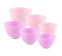 ULTECHNOVO Cuencos Faciales para Mascarillas Diy Material Seguro y Fácil de Limpiar de Silicona Pack de 6 Diseñados para Uso Doméstico y Portátil