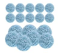 ULTECHNOVO Cuentas Difusoras de Piedra Volcánica Natural Redondas 16 Mm Color Azul Claro 20 Piezas para Difusor de Aceites Esenciales Aromaterapia en Coche y Hogar