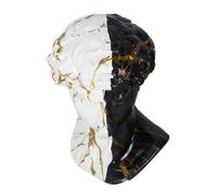 ULTECHNOVO David Bust Statue Nordic Resin Sculpture Detailed Greek Head Figurine with Water Transfer Printing For Art Sketching and Home Decor