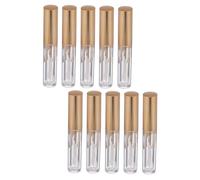 ULTECHNOVO de Brillo de Labios Vacíos Cepillo para Uso Diario y Fabricación de Gloss 10 Tubos Cilíndricos de Plástico Envases Que Reducen Desperdicio para Principiantes