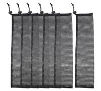 ULTECHNOVO de Malla de Nylon Lavables a Máquina Fáciles de Abrir y Cerrar 6 Bolsas para Semillas de Pájaros para Jardín y Patio