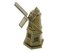 ULTECHNOVO de Molino de Viento Diseño Vintage Europeo Modelo de Aleación Dorado Adorno Rústico Único y Elegante para Decoración de Oficina y Hogar