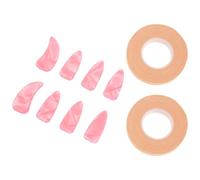 ULTECHNOVO de Uñas para Guzheng de Celuloide Grandes Color Perla 8 Piezas 2 Cintas Adhesivas Cubiertas de Uñas para Práctica Musical Reutilizables y Resistentes