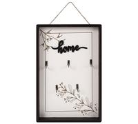 ULTECHNOVO Decorative Wooden Key Holder Wall Mount With Hooks Rustic Solid Wood Storage Box For Entryway Office Hallway Compact Farmhouse Style Organizer