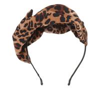 ULTECHNOVO Diadema Ancha Estampado de Leopardo Banda Elástica Transpirable para Mujer y Niñas Diseño Anudado Cómodo Accesorio Versátil para Uso Diario Fiestas y Maquillaje