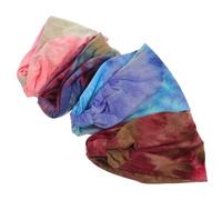 ULTECHNOVO Diadema Ancha Tie-Dye Elástica para Mujer Cinta Deportiva Pelo Absorbe Sudor 4 Piezas Adecuado para Yoga Correr y Gimnasio