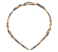 ULTECHNOVO Diadema Cuidado Piel de Acetato Diseño Hueco Francés y Detalle de Corazón, Color Carey Elegante, Diadema Amplia para Mujer, Accesorio para Peinar el Cabello en Uso Diario
