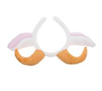 ULTECHNOVO Diadema de Cuernos de Cabra y Orejas de Oveja de Peluche Suave para Adultos Diseño Elástico Ligero para Disfraces de Halloween Navidad y Fiestas Temáticas de Animales de Granja