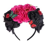 ULTECHNOVO Diadema de Flores Guirnalda para Mujer en Festival y Bailes, Color Negro, Material Plástico, Accesorio Elegante para Fiestas Varios estilos