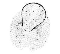 ULTECHNOVO Diadema de Malla Negra Pedrería y Velo para Bodas Fiestas de Té y Eventos Obsequios Accesorio Ligero y Transpirable Velo Que Cubre el Rostro Diadema Ajustable para Mujer