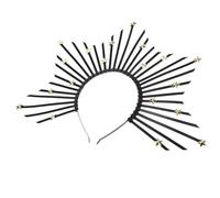 ULTECHNOVO Diadema Negra para Mujer Accesorio de Pelo Creativo y Multiusos de Diosa para Fiestas Bodas y Disfraces Diseño Duradero y Fácil de Personalizar