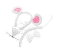 ULTECHNOVO Diadema Orejas Ratita Suave con Pajarita y para Disfraz Halloween Mujer Accesorios de Felpa Reutilizables para Fiesta y Carnaval