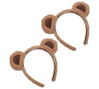 ULTECHNOVO Diadema Peluda Orejas de Oso Café 2 Piezas Accesorio Suave de Felpa para Spa Maquillaje y Cuidado Piel Diadema Divertida para Niñas y Mujeres Fiestas Cosplay y Uso Diario