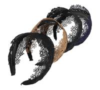 ULTECHNOVO Diademas Anchas para Mujer 4piezas con Diseño Elegante y Cómodo, Banda Cabello de Plástico y Tejido para Uso Diario y Actividades al Aire Libre