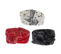 ULTECHNOVO Diademas Bohemias Anchas Trenzadas Estampado Floral 3 Unidades y Elásticas Antideslizantes para Mujer Turbantes para Yoga Deporte y Uso Diario