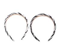 ULTECHNOVO Diademas de Estampado Vacuno para Cabello 2 Unidades Tamaño Ancho Diseño Bicolor Accesorios para Mujeres Adolescentes Uso Diario y Fiestas