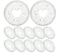 ULTECHNOVO Discos de Encuadernación de Corazón de 28 Mm, 50 Piezas, Abs Brillante Purpurina Multicolor, para Planificadores y Cuadernos, Herramienta Práctica para Oficina y Bricolaje