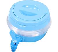 ULTECHNOVO Dispensador de Bebidas Portátil Plegable 3.5l con Grifo y Base, Botella de Agua Deportiva Azul para Camping, Senderismo y Fiestas al Aire Libre
