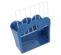 ULTECHNOVO Dispensador de Heno para Conejos Gran Capacidad, Estante Multifunción de Plástico Resistente Color Azul, Alimentador Colgante para Jaula de Conejillos de Indias y Pequeños