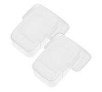 ULTECHNOVO Dispensador De Toallitas Para Baño Portátil Tapa, Caja De Almacenamiento De Plástico Blanca, Diseño Funcional Para Uso Mano, Adecuado Para Hogar y Viajes, Paquete De 2 Unidades