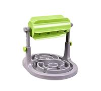 ULTECHNOVO Dispensador Tipo Rueda para Alimentación Lenta de Perros, Comedero de Plástico Verde Antifugas, Juguete de Entrenamiento para Control de Comida y Diversión en Casa