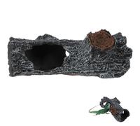 ULTECHNOVO Escondite para Reptiles Resistente al Desgaste de Resina, Cueva Decorativa Grande Tronco Realista para Terrarios, Refugio para Lagartijas y Geckos, Suministro para Mascotas
