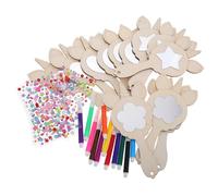 ULTECHNOVO Espejos para Manualidades Espejo de Mano de Madera de Unicornio para Pintar a Mano, Set Diy, sin Acabado, para Cumpleaños y Fiestas
