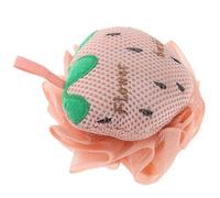 ULTECHNOVO Esponja De Baño Exfoliante Doble Cara Lufa Grande Rosa Mejilla Fresa 1 Unidad Para Cuerpo Niños y Adultos Uso Diario Viaje Higiene