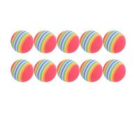 ULTECHNOVO Esponja Pelota de Práctica de Golf 10 Piezas para Interior | Diseño Arcoíris Brillante, Flexible y Suave, para Niño Niña y Golfistas, Compatible Palos y Redes Color Aleatorio
