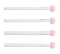 ULTECHNOVO Esponjas de Maquillaje de Silicona Rosa 4 Piezas para Base y Corrector, Aplicador Dual Húmedo y Seco, Esponja Suave sin Látex para Rostro, Accesorio Cosmético Femenino
