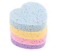 ULTECHNOVO Esponjas para Limpieza de Pinceles Acuarela 4 Piezas en Forma de Corazón, Esponjas Absorbentes Pequeñas de Colores Azul, Amarillo, Rosa y Morado para Artistas y Manualidades