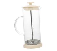 ULTECHNOVO Espumador de Leche Manual Blanco Espumador de Leche Bomba Manual 450ml de Plástico Vidrio y Acero Inoxidable para Picnic y Exteriores