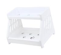 ULTECHNOVO Estante de Almacenamiento de Doble Capa Hueco para Cosméticos, Organizador Multifuncional para Escritorio y Baño, Resistente al Agua, Ahorro de Espacio, Color Claro, Adecuado