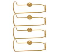 ULTECHNOVO Estante para Vino de Pared Europeo de Metal Dorado Diseño Modular Apilable y Ángulos Inclinados, Resistente a Huellas Seguridad Mejorada para Botellas, Pack de 4 Piezas