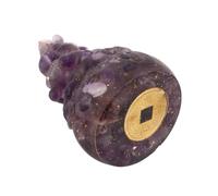 ULTECHNOVO Estatua Coleccionable de Caballo de Cristal Morado, Figura Decorativa para Oficina y Hogar, Adorno Auspicioso para Buena Fortuna y Decoración de Escritorio, Escultura Vintage