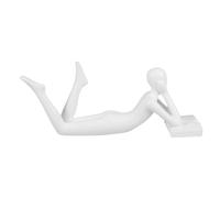 ULTECHNOVO Estatua De Mujer Leyendo Resina para Decoración De Hogar y Oficina Escultura Creativa De Pensamiento para Estanterías y Mesas De Estudio