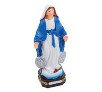 ULTECHNOVO Estatua Religiosa Virgen María Resina Escultura Miniatura para Decoración Iglesia Diseño Intrincado y Compacto Inspiración Espiritual para Contemplativos