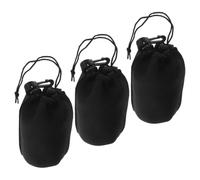 ULTECHNOVO Estuche para Lente de Cámara Tamaño L de Neopreno, Bolsa de Almacenamiento 3 Piezas Cordón, Protección para Lentes DSLR y Uso Exterior en Fotografía