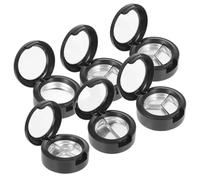 ULTECHNOVO Estuche Redondo Transparente Paquete de 6 Unidades y Fácil de Llevar y Varios estilos 3 Compartimentos, Plástico Recargable y Varios estilos para Sombras de Ojos Adecuado para Conciertos