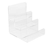 ULTECHNOVO Expositor De Acrílico Transparente Multicapa Trapezoidal, Organizador De Joyas y Gafas De 3 Niveles Espacio De 3.5 Cm, Soporte Portátil y Compacto para Escritorio y Tienda