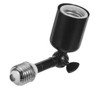 ULTECHNOVO Extensor de Portalámparas E27 Cerámico Ajustable para Ventilador de Techo Luz, Adaptador Negro Resistente para Iluminación en Celebracion Verano