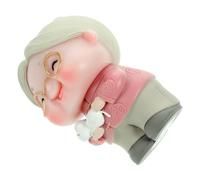 ULTECHNOVO Figura Decorativa de Mujer para Tartas Adorno Ligero de Vinilo Seguro para Cumpleaños Estatua Realista para Pastel de Abuela Decoración Especial y Detallada para Fiestas