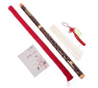 ULTECHNOVO Flauta China de Bambú E Tono para Adultos, Portátil y Ligera, Color Marrón Oscuro, Instrumento Musical Tradicional para Principiantes y Profesionales, Flauta de Estilo Chino